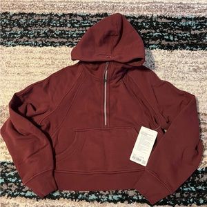 lululemon athletica Women's Maroon Half-Zip Hoodie